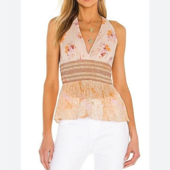 Free People Tops - Free People Brinkley Paisley Halter Size Small